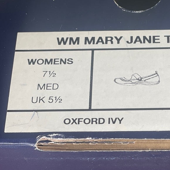 Lands' End Green Oxford Ivy Mary Jane Trekker Comfort 7.5 - Picture 2 of 6